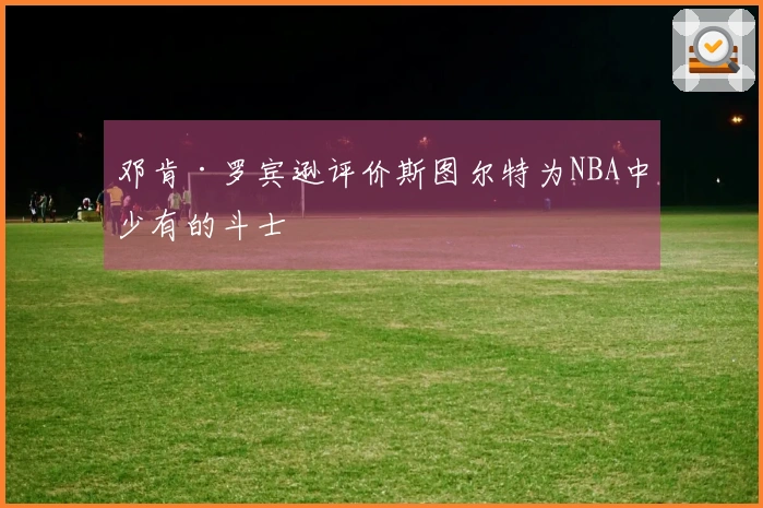邓肯·罗宾逊评价斯图尔特为NBA中少有的斗士